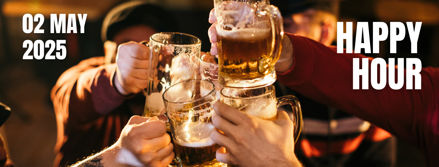 White Vibrant Happy Hour Instagram Post (1440 x 550 px)